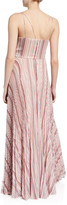 Thumbnail for your product : Parker Black Beatrix Striped Twist-Front Sweetheart Sleeveless Pleated Gown