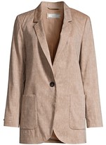 Thumbnail for your product : Peserico Linen & Wool Notched Jacket