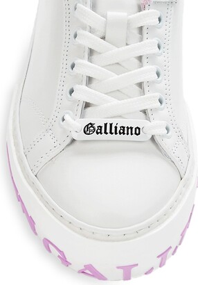 John Galliano Women's Logo Leather Sneakers