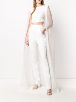 Thumbnail for your product : David Koma High-Waisted Stripe Detail Trousers