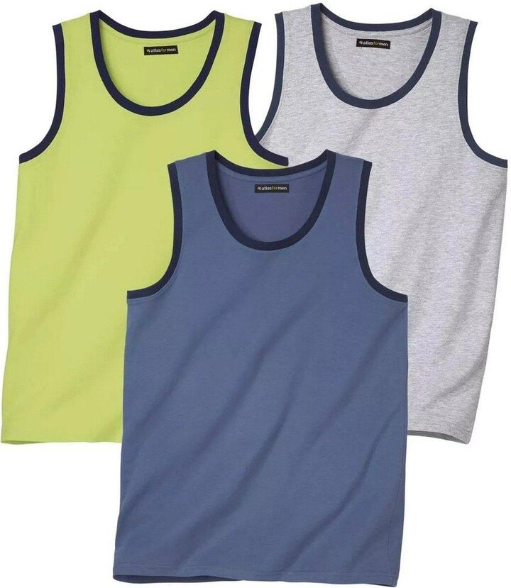 Atlas for Men Vest Top (Pack of 3) ShopStyle Shirts