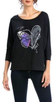 Desigual Gabi Heart + Butterfly T-Shirt