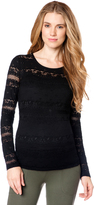 Thumbnail for your product : A Pea in the Pod BCBGMAXAZRIA Long Sleeve Crew Neck Lace Maternity Shirt
