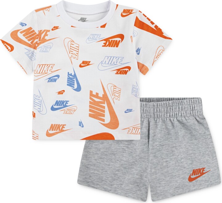 Nike Baby Boys 2-Piece Printed T-Shirt and Lightweight French Terry Shorts Set