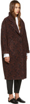 Thumbnail for your product : Áeron Navy and Burgundy Gropius Cocoon Coat