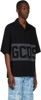 Thumbnail for your product : GCDS Black Denim Band Logo Bowling Shirt