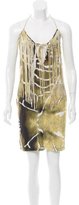 Thumbnail for your product : La Perla Fringe-Trimmed Abstract Print Dress w/ Tags