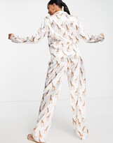 Thumbnail for your product : NIGHT Maternity Satin giraffe print pajama pants and top set
