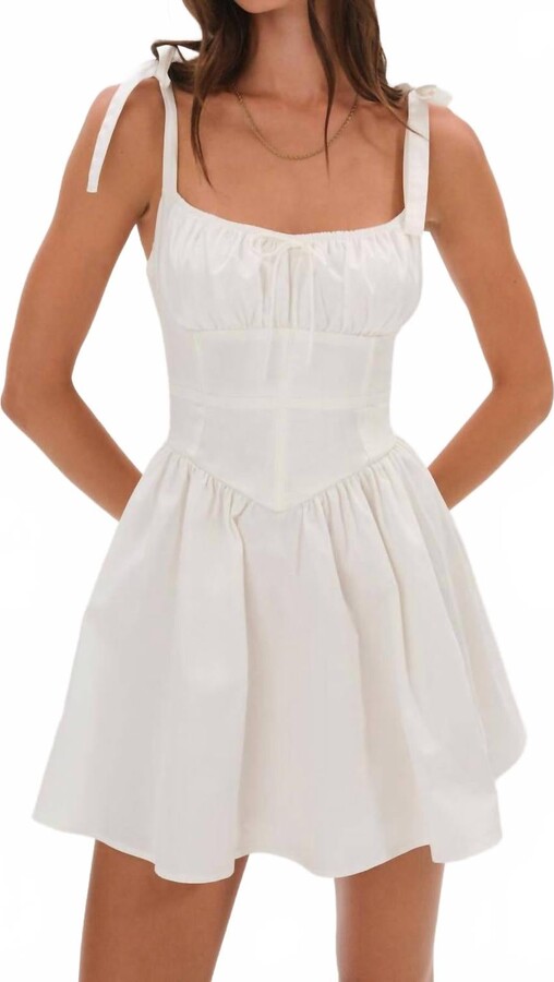 For Love & Lemons Jessie Mini Dress In White