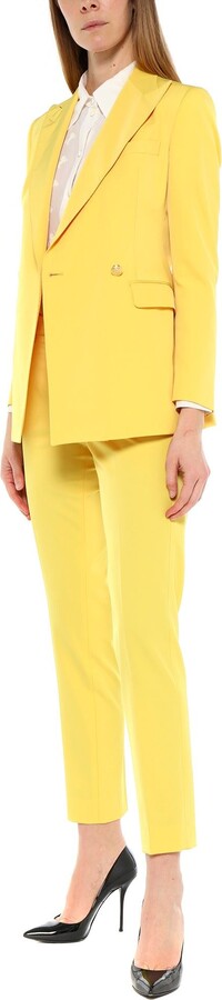 Womens Clothing Suits Trouser suits Yellow - Save 61% DSquared² Synthetic Single-breasted Tailored Blazer in Golden Lime 