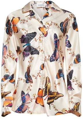 Lanvin Butterfly Print Blouse