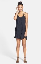 Thumbnail for your product : Volcom 'Holey Smokes' Lace Trim Slipdress (Juniors)