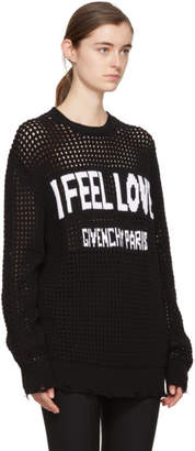 Givenchy Black Oversized I Feel Love Sweater
