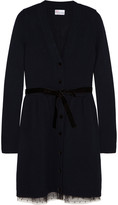 Thumbnail for your product : RED Valentino Point d'esprit-trimmed wool dress