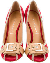Thumbnail for your product : Casadei Suede Buckle Pumps