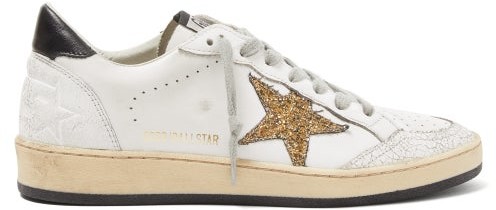 white trainers gold stars