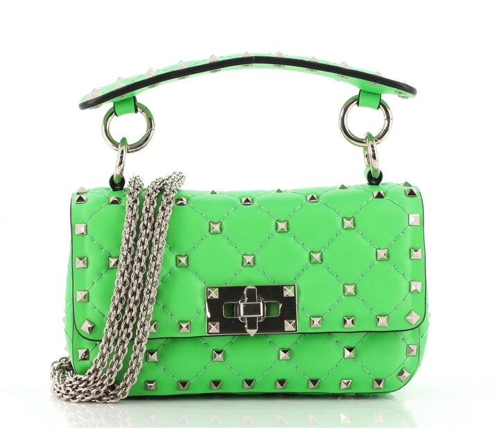 Valentino Rockstud Spike Flap Bag Quilted Leather Mini - ShopStyle