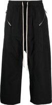 Thumbnail for your product : Rick Owens Drawstring-Waistband Cropped Trousers