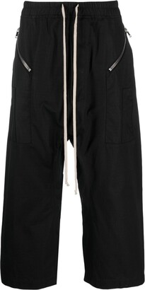 Rick Owens Drawstring-Waistband Cropped Trousers