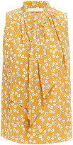 Thumbnail for your product : Vanessa Bruno Pussy-bow Cutout Floral-print Silk Crepe De Chine Blouse