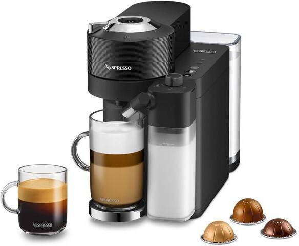 STARWELL Nespresso Vertuo Lattissima Coffee and Espresso Maker by De'Longhi, Matte Black & Glossy