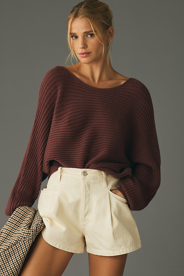 By Anthropologie Asymmetrical Cropped Pullover Sweater ShopStyle