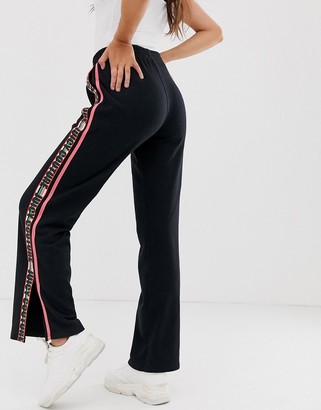 Juicy Couture choose juicy slogan taped wide leg trackpants