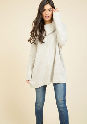 Dreamers by Debut Throw in the Cowl Sweater in Mist