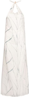 Alysi Abstract-Print Crystal-Embellished Dress