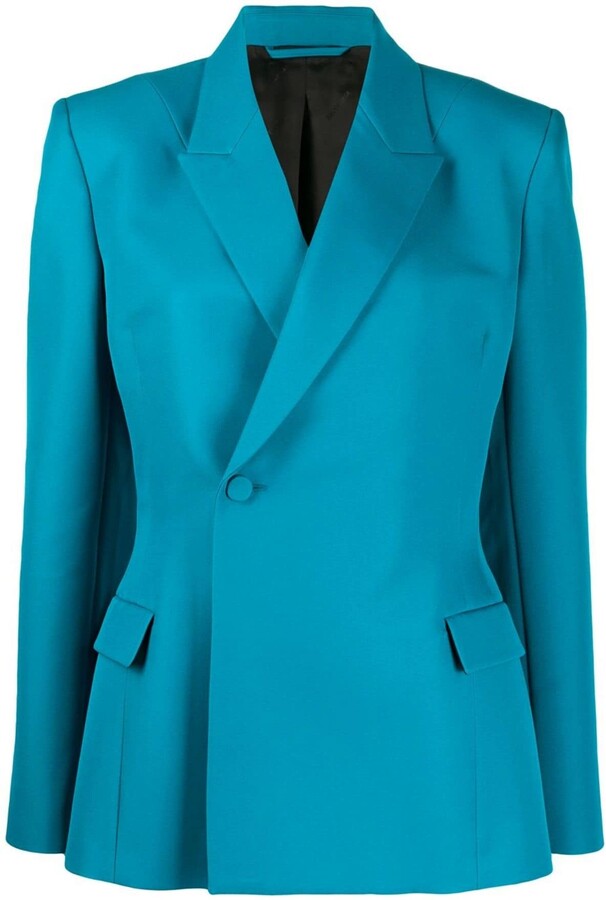 teal blazer womens