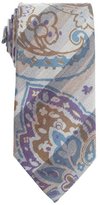 Thumbnail for your product : Etro blue and brown and grey paisley silk blend tie
