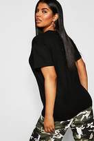 Thumbnail for your product : boohoo NEW Womens Plus New York Slogan T-Shirt in Cotton