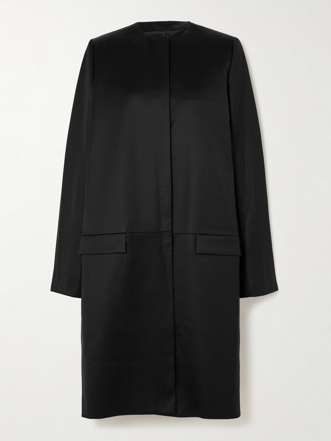 Totême Satin Coat - Black
