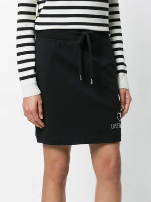 Love Moschino logo embellished skirt