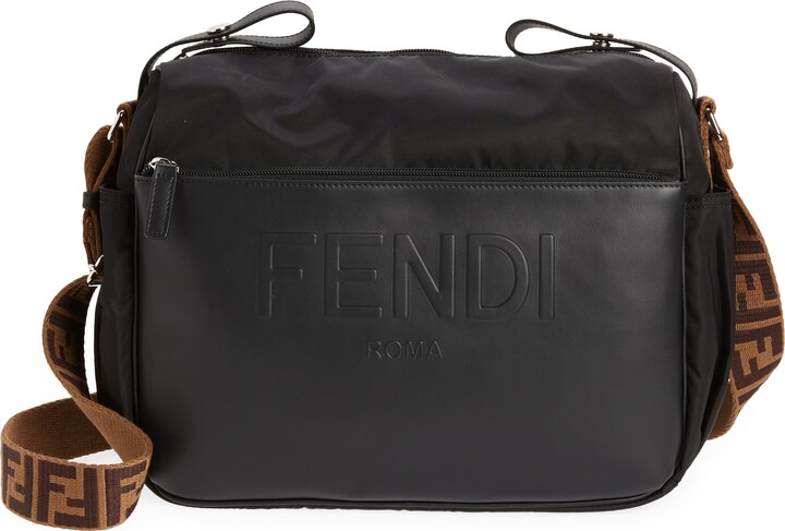 Fendi-Black Logo Changing Bag