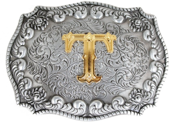 LKMY Men's Belt Buckles 3D English Letter Western Style Cowboy Alphabet