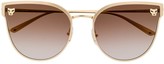 Thumbnail for your product : Cartier Panthere de cat-eye frame sunglasses