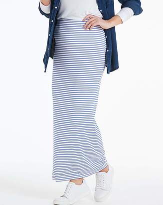 Capsule Stripe Stretch Jersey Maxi Tube Skirt