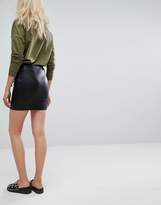 Thumbnail for your product : Noisy May Leather Look Skirt