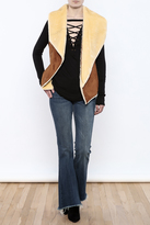 Thumbnail for your product : Sioni Two Tone Faux Shearling Vest