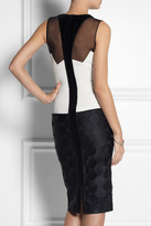 Thumbnail for your product : Antonio Berardi Embellished velvet, crepe and jacquard dress