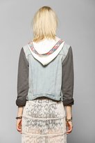 Thumbnail for your product : BDG Embroidered-Trim Hooded Denim Trucker Jacket
