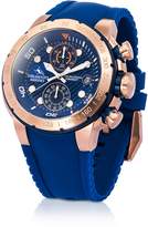 Thumbnail for your product : Saint Tropez Strumento Marino Saint-Tropez Rose Gold PVD Stainless Steel Men's Chronograph Watch w/Blue Silicone Band