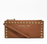 Thumbnail for your product : MICHAEL Michael Kors Small Selma Stud-Trim Saffiano Zip Clutch