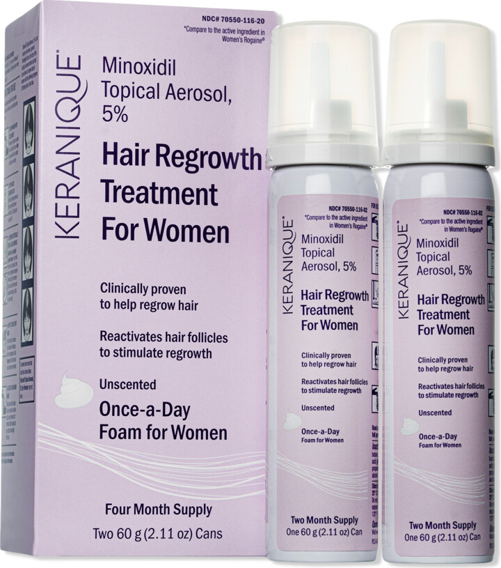 Keranique Hair Regrowth Treatment 5% Minoxidil Foam 2 Pack