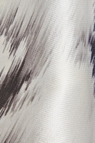 Thumbnail for your product : Lela Rose Paneled silk peplum top