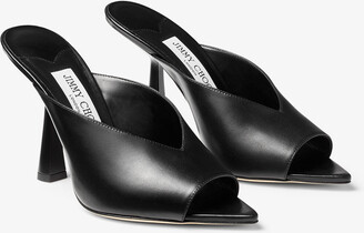 70%オフセールJIMMY CHOO MARYANNE100 MULE MARYANNE MULE 100 | Black Calf Leather Pointed-Toe Mules
