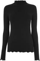 Thumbnail for your product : Warehouse Long Sleeve Rib Polo Top