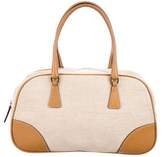 Thumbnail for your product : Prada Leather-Trimmed Canapa Bag