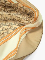 Thumbnail for your product : Burberry Unicorn-monogram Silk-chiffon Scarf - Beige Multi